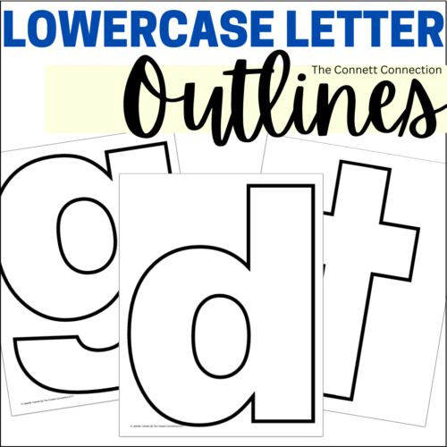 Lowercase Letter Outlines for Alphabet Crafts and Bulletin Board Letters's featured image