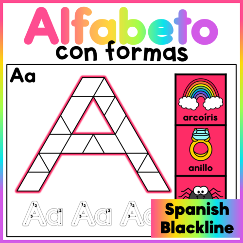Spanish Alphabet Pattern Block Mats - El Alfabeto's featured image