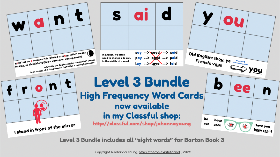 Set 5 - High Frequency Word Cards - Classful