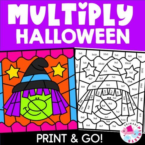 Halloween Color by Number Multiplication Halloween Color by Code Multiplication Halloween Coloring Pages's featured image