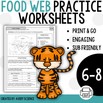 Food Web Practice Worksheets
