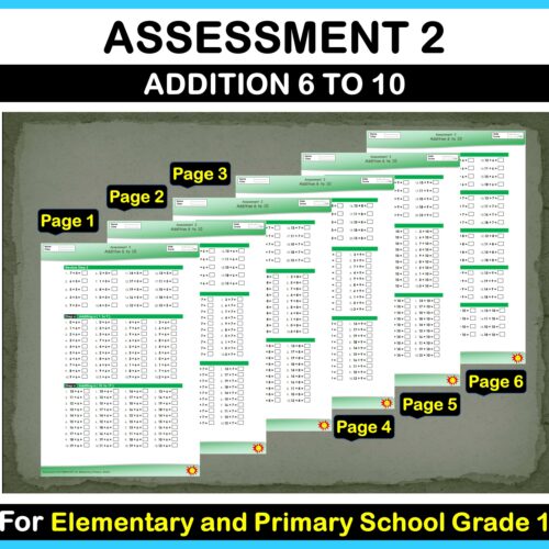 Math Addition Assessment 2 For Elementary and Primary School's featured image