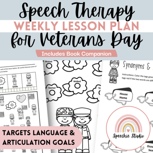 Veterans Day Speech Therapy Thematic Unit + Lesson Plan | Speech + Language Activities's featured image