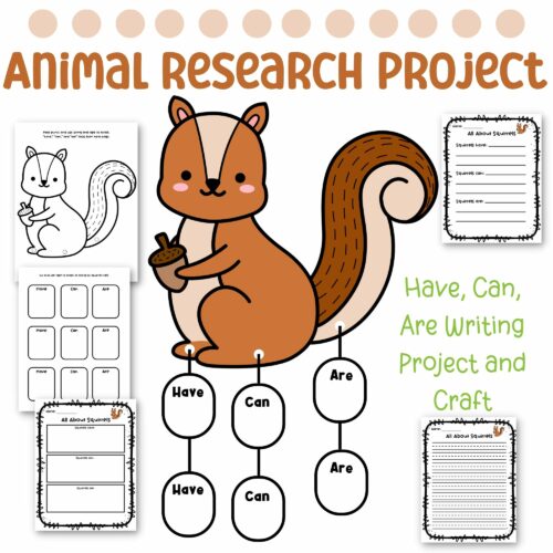 Kindergarten Animal Research Project and Craft: All About Squirrels's featured image