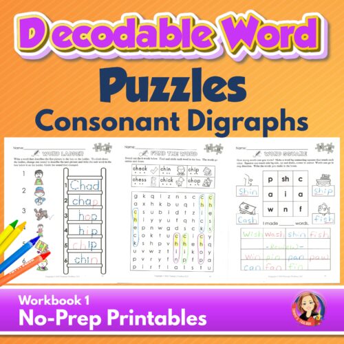 Decodable Consonant Digraph Word Puzzles's featured image