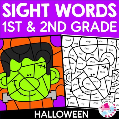 Halloween Color by Sight Words Halloween Color by Code Halloween Coloring Pages's featured image