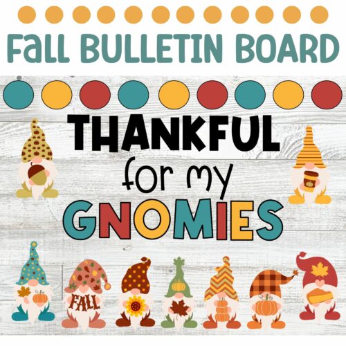Gnomes Thanksgiving Bulletin Board and Fall Door Decor's featured image