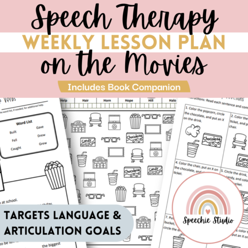 Movies Speech Therapy Thematic Unit + Lesson Plan | Speech + Language Activities's featured image
