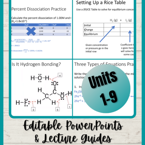 AP Chem Full Year (Units 1-9) PowerPoints and Lecture Guides Bundle's featured image