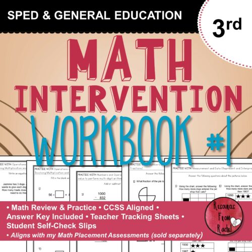 Math Intervention Workbook 3rd grade - book 1's featured image