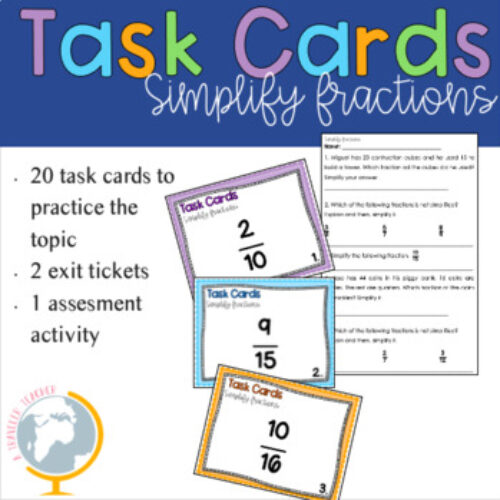 Simplify Fractions Task Cards's featured image