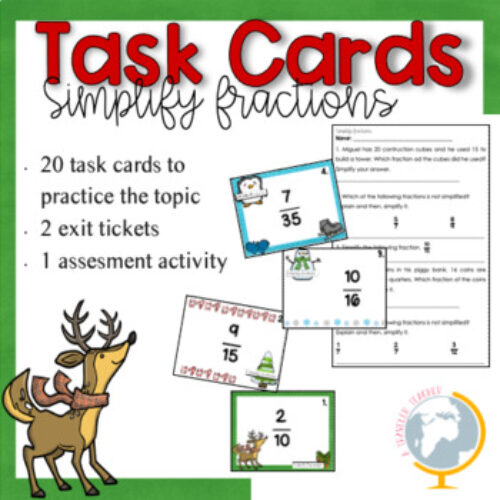 Simplify Fractions Task Cards's featured image