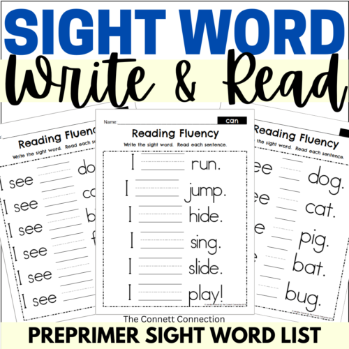 Preprimer Sight Word Write and Read Fluency Passages's featured image