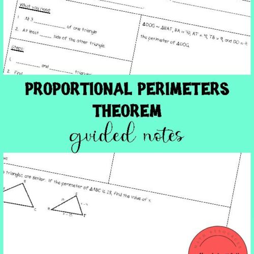 Proportional Perimeters Theorem Guided Notes's featured image