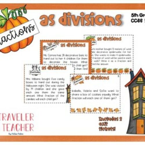 Fractions as division problems Halloween's featured image