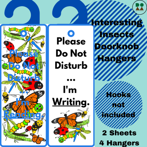 Interesting Insects-Themed Printable Doorknob Hangers (full color), reading and writing incentives's featured image