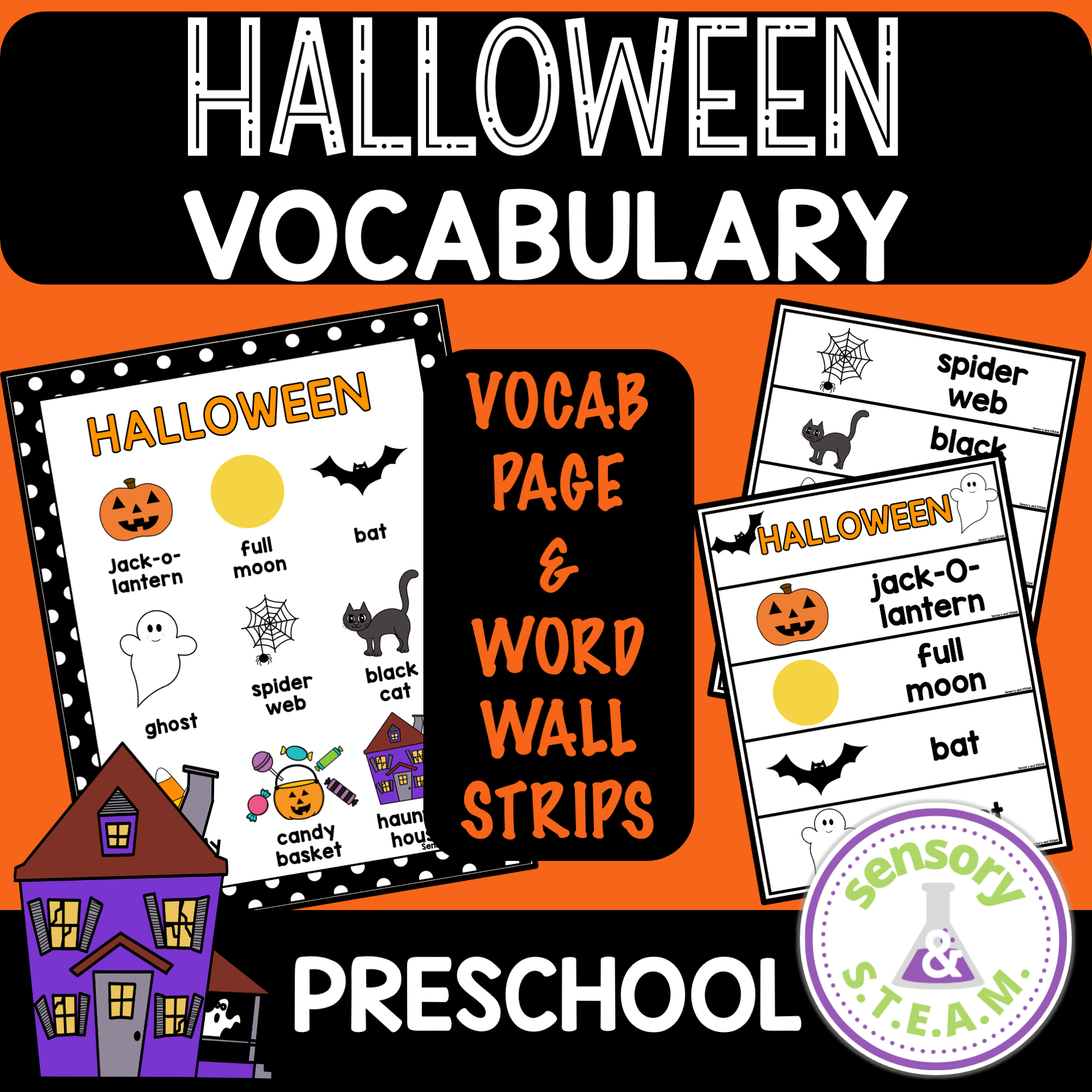 Halloween Word Wall Vocabulary