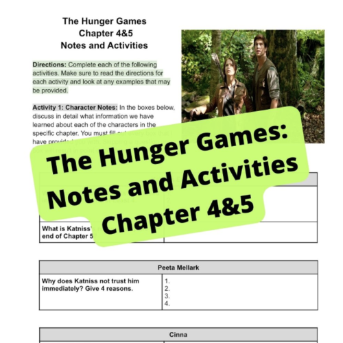 The Hunger Games: Ch. 4 and 5 Notes and Activities's featured image