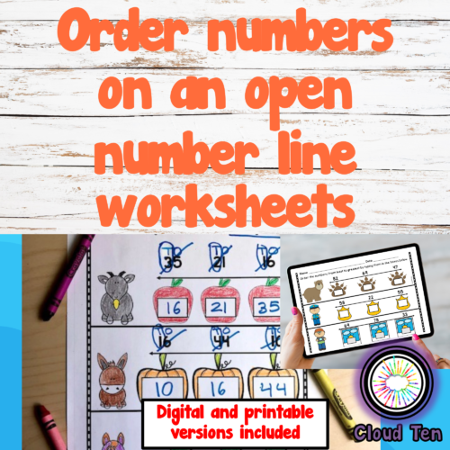 Order numbers on an open line worksheets's featured image