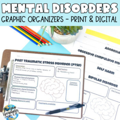 Mental Health Disorders | Graphic Organizers - Classful