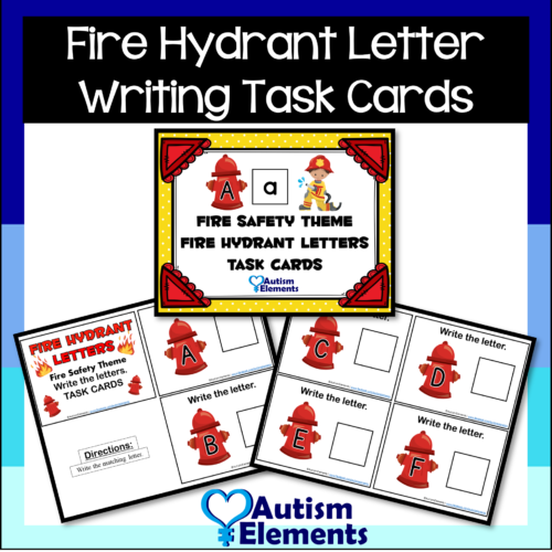 Writing Fire Letters Task Cards-Fire Safety- Autism & SPED Resources's featured image