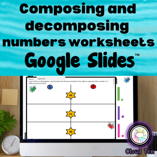 Composing and decomposing numbers worksheets in Google Slides's featured image