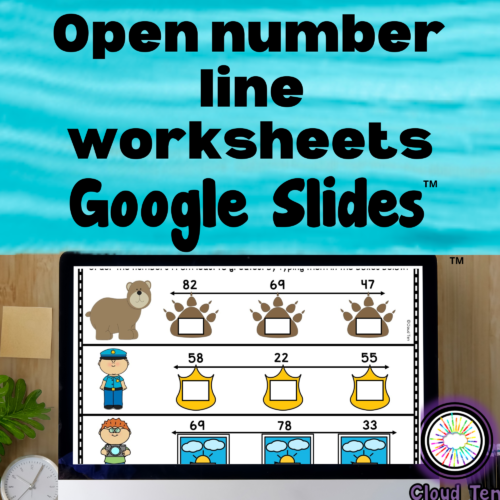 Order numbers on a number line worksheets in Google Slides's featured image