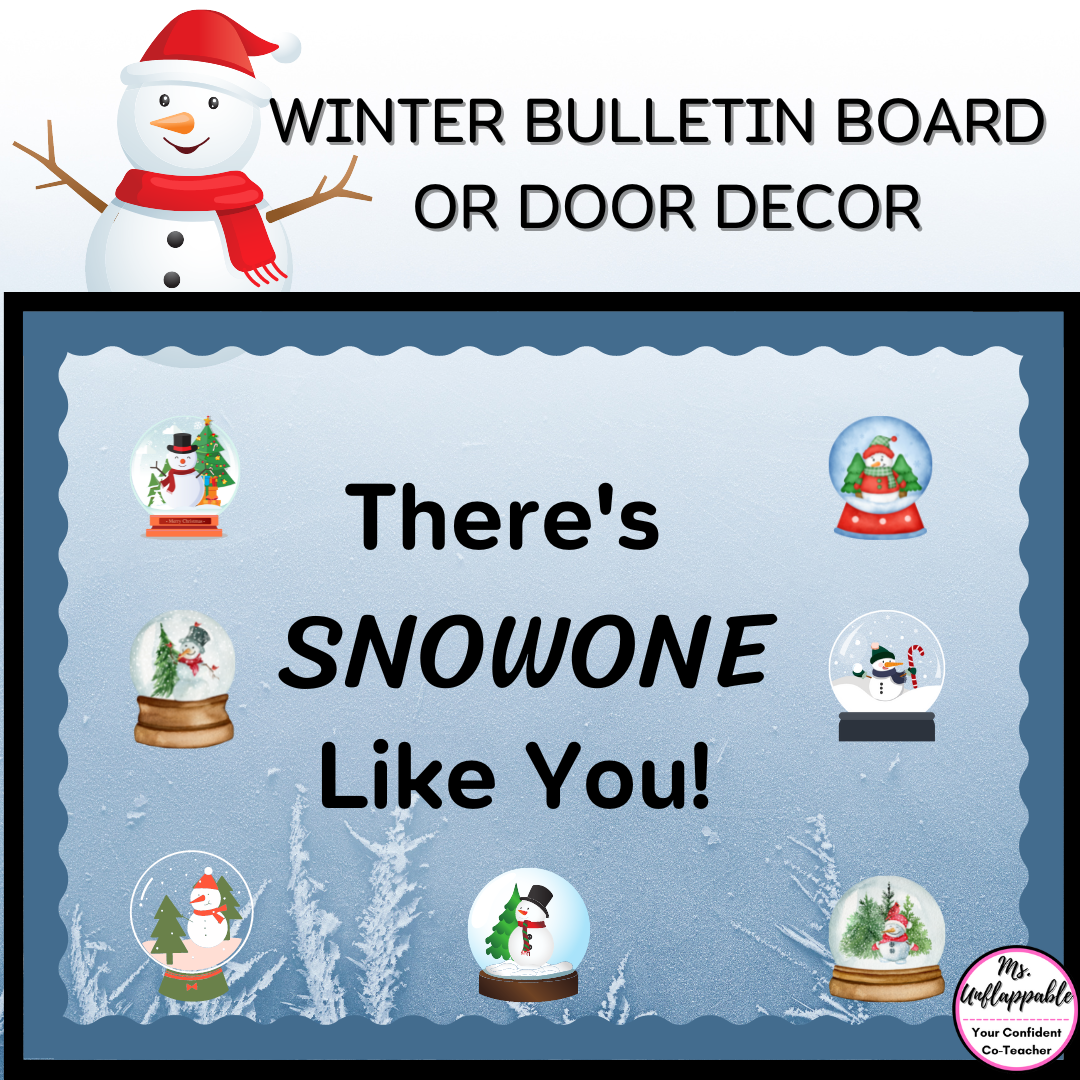 Winter Bulletin Board or Door Decor Snowman Bulletin Board