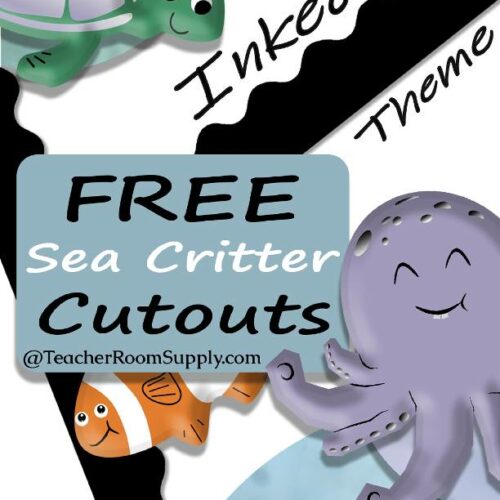 FREEBIE Sea Critter Cutouts - Teacher Room Supply's featured image