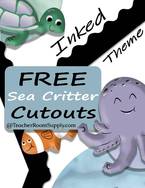 FREEBIE Sea Critter Cutouts - Teacher Room Supply