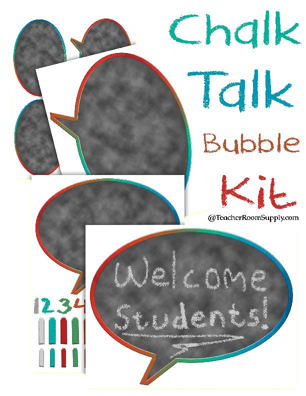 FREEBIE Chalk Talk Bubble Kit - Teacher Room Supply