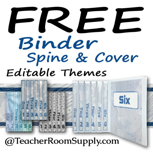 FREEBIE! 1 Inch Binder Spine & Cover Feathered Theme - Teacher Room Supply's featured image