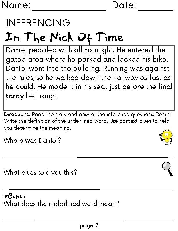 Making Inferences Short Stories 3rd to 5th Gr Speech Therapy Google ...