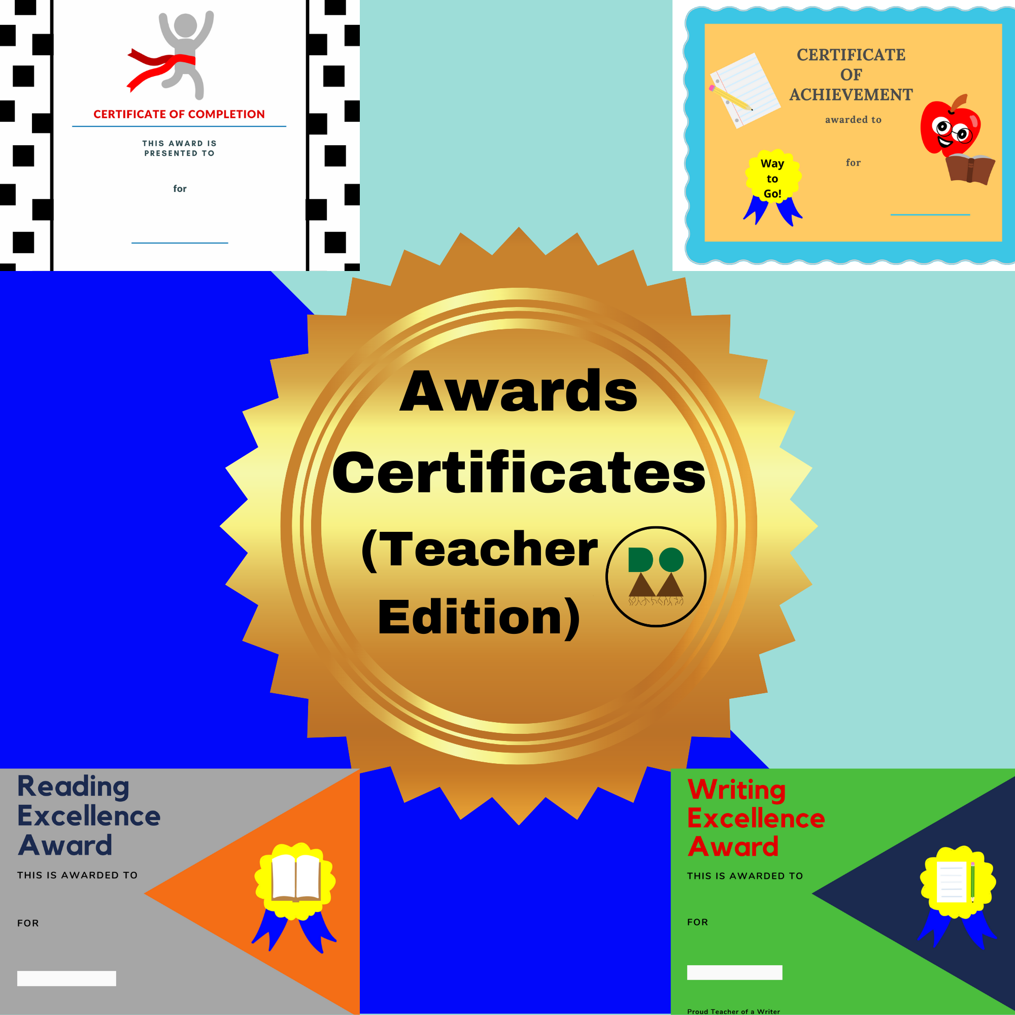 Awards Certificates Teacher Edition (4 different certificate styles