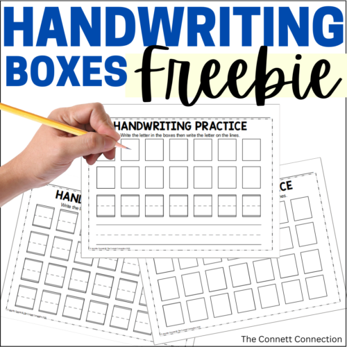 Handwriting Worksheets with Boxes Freebie's featured image