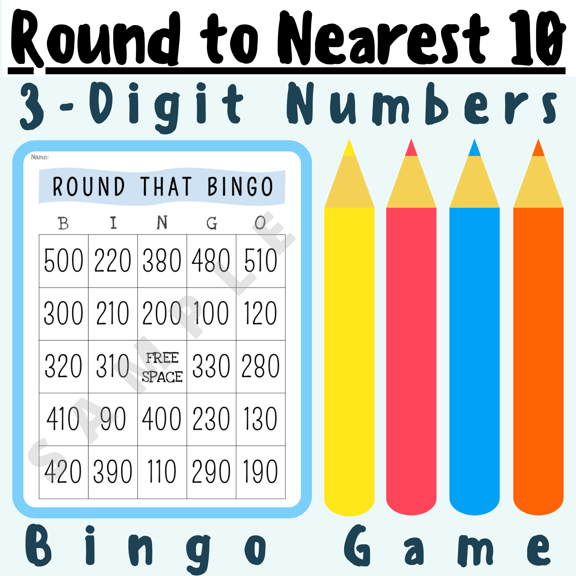 rounding bingo maths