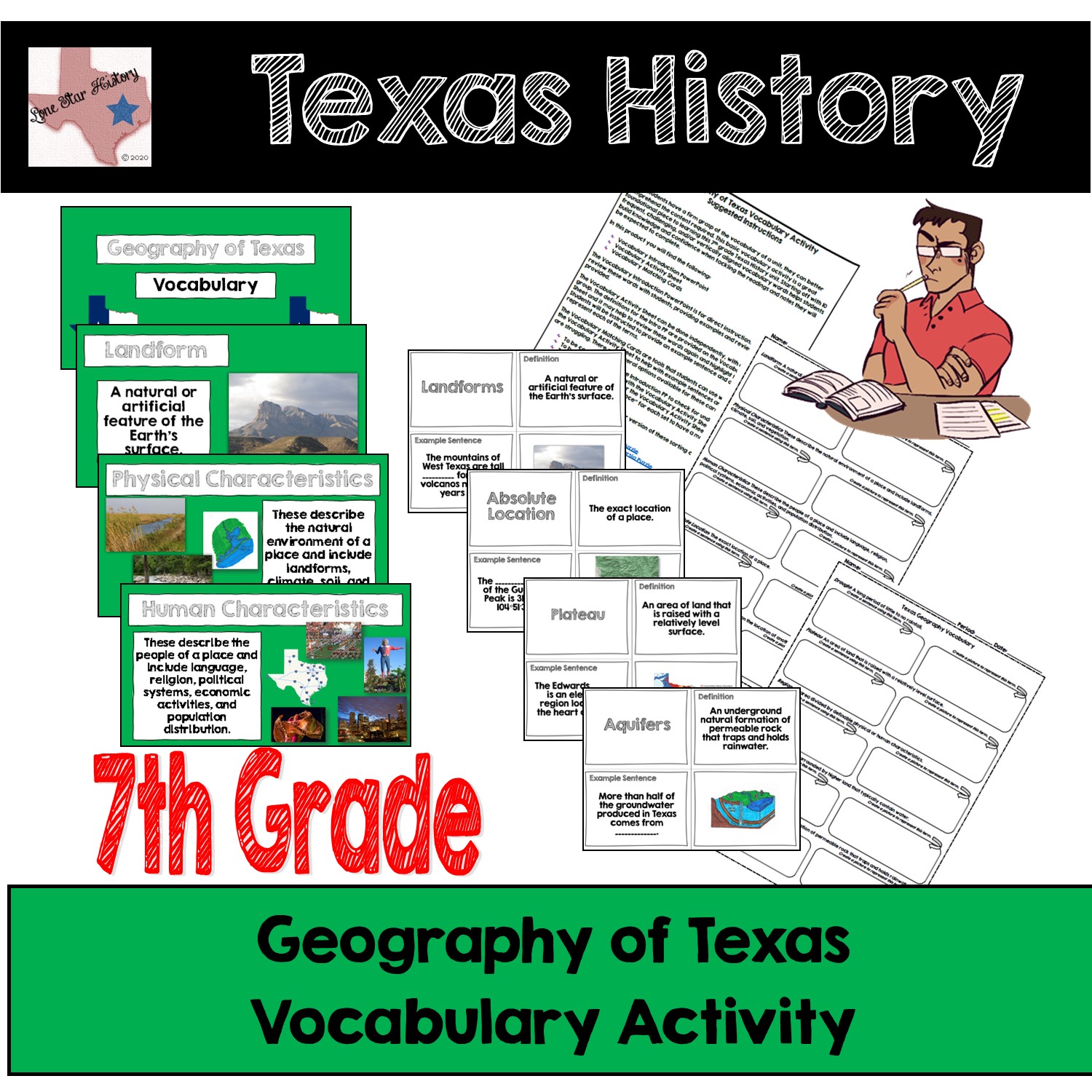 Texas History Great Depression & WWII Diamond Puzzle with digital version -  Classful