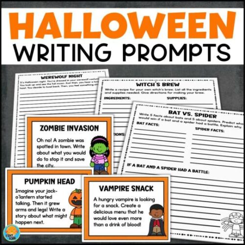 Halloween Writing Prompts & Paper Narrative Descriptive Persuasive Informative's featured image