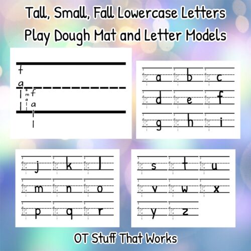 Tall, Small, Fall Lowercase Letters Play Dough Mat and Letter Models (Occupational Therapy)'s featured image