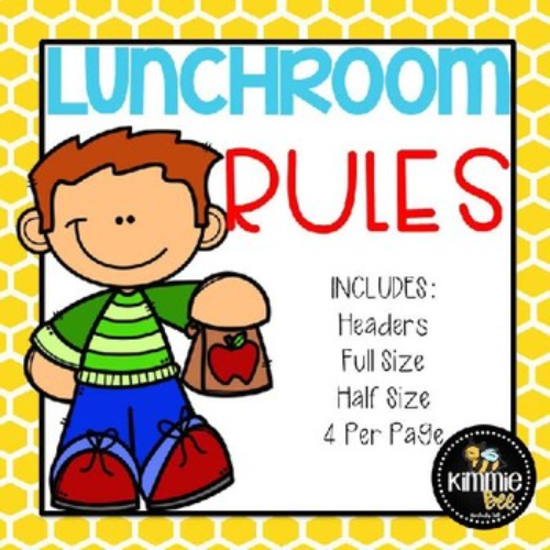 School Lunchroom/Cafeteria Rules Posters's featured image
