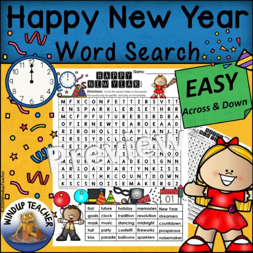 Happy New Year Word Search | EASY's featured image