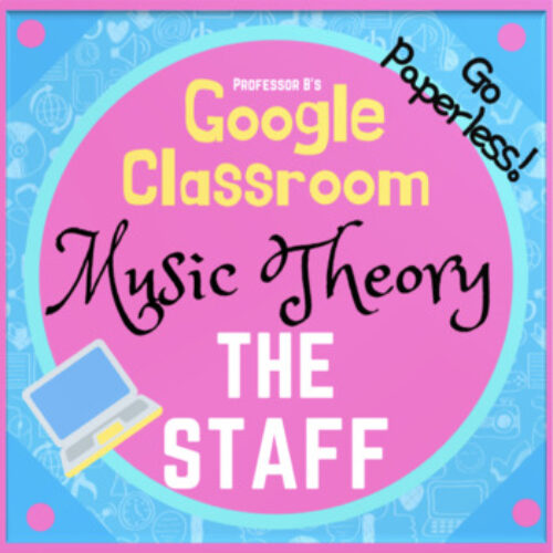 DIGITAL Music Theory Lesson 1 The Staff Google Classroom - Self Grading - No Prep's featured image