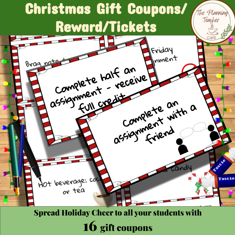 Christmas Gift Coupons/ Reward Tickets