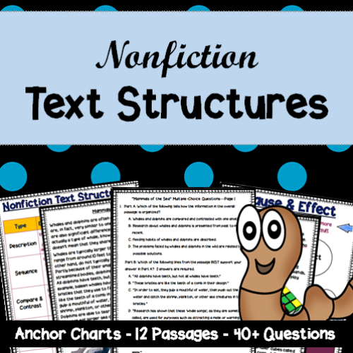 Nonfiction Text Structures: 12 Passages & 40+ Questions!'s featured image