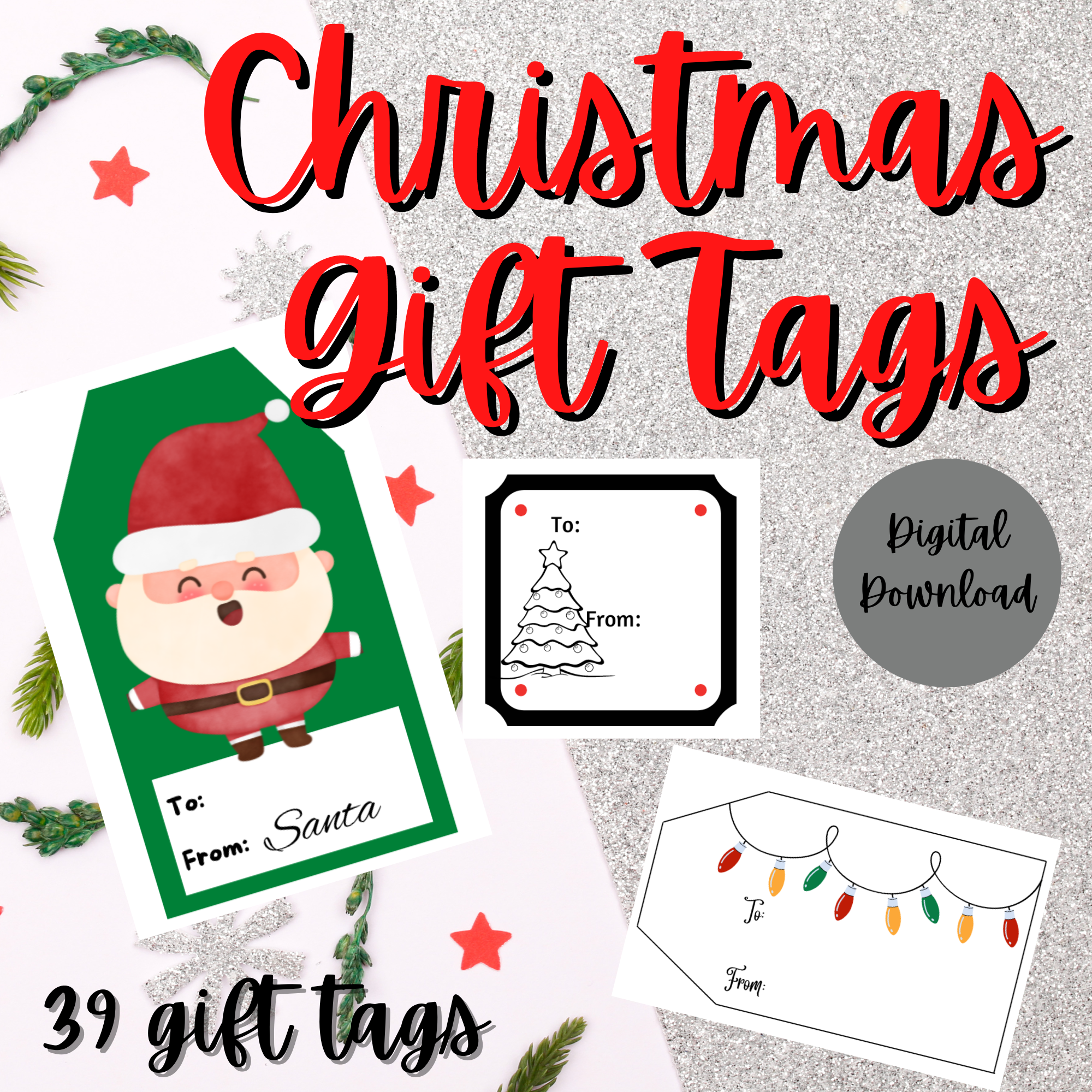 To And From Christmas Gift Tags – So Festive!
