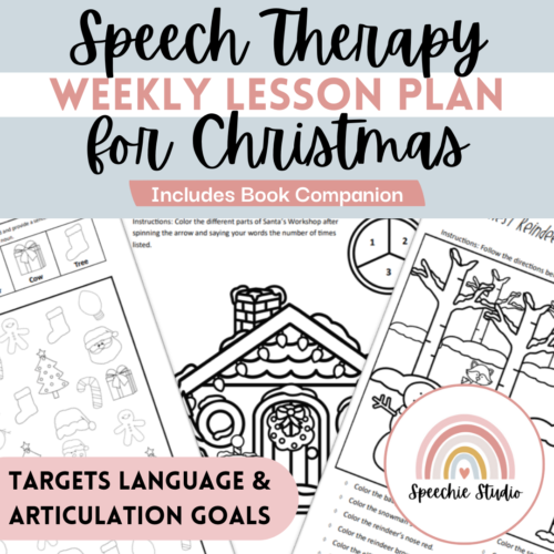 Christmas Speech Therapy Thematic Unit + Lesson Plan | Speech + Language Activities's featured image