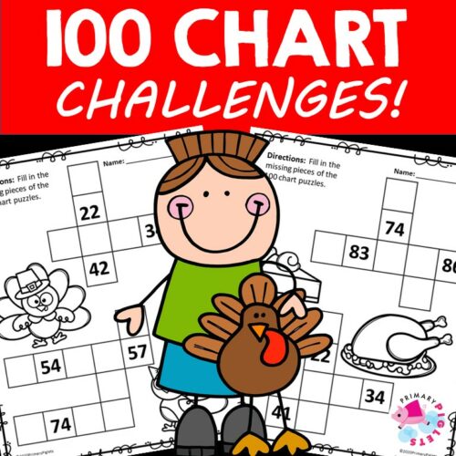 Thanksgiving 100 Charts 100s Charts 100s Chart Activities 100s Chart Worksheets Numbers to 100 November Morning Work's featured image