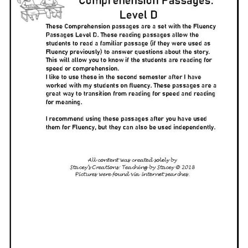 Comprehension Passages with Questions Level D's featured image