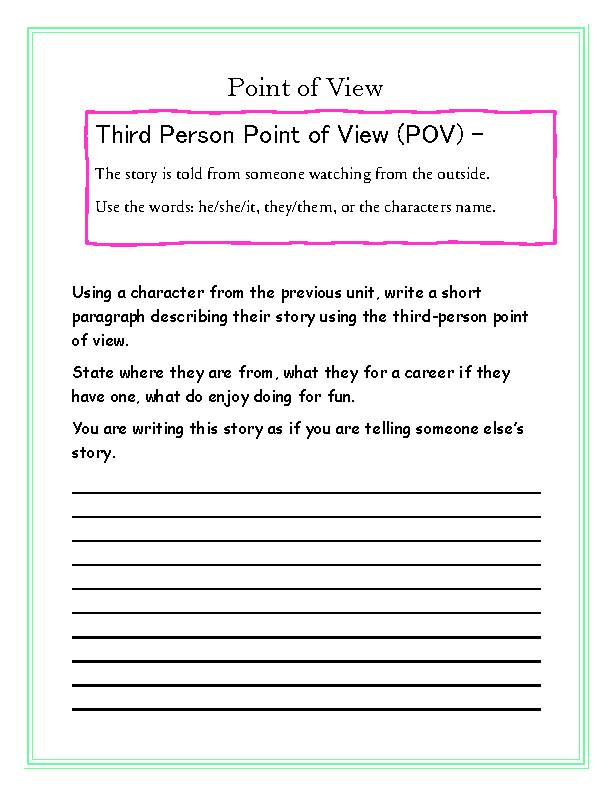 Story Element- Point of View - Classful