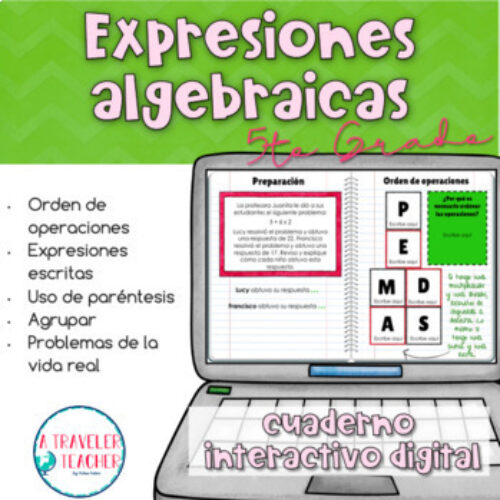 Expresiones algebraicas cuaderno interactivo digital's featured image